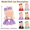 ebuddy 6 Sets Doll Clothes for 17cm Plush Dolls -