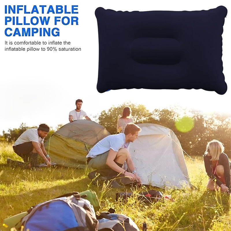 EYVRPAU 2 x Inflatable Pillow for Camping and Travel Soft