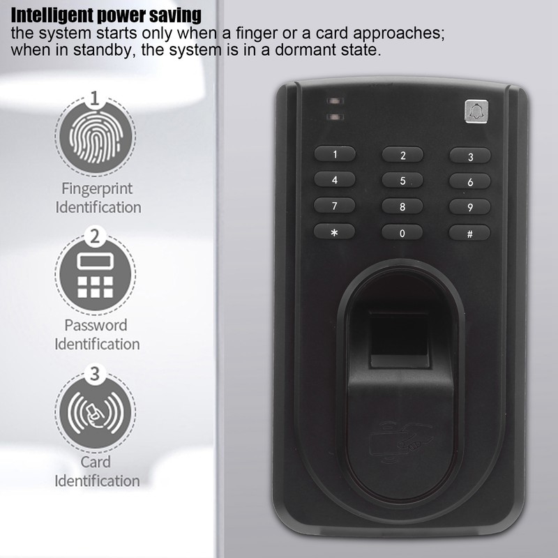 125KHz RFID Time Attendance Fingerprint Password ID Card Recognition Access