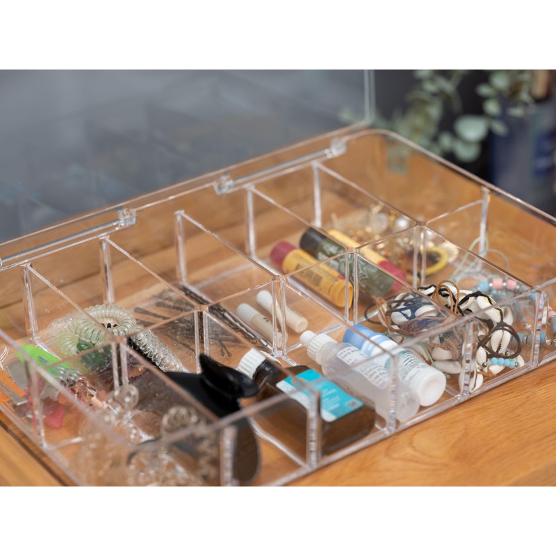 Addis Multi Compartment Clear Acrylic Make Up Cosmetic Craft Diy