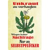 Tin Sign 20 x 30 cm Curved Weed Saying Decorative
