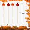 Maple Leaf Fall Cocktail Picks,100pcs Toothpicks for Appetizers, 4.7inch Long