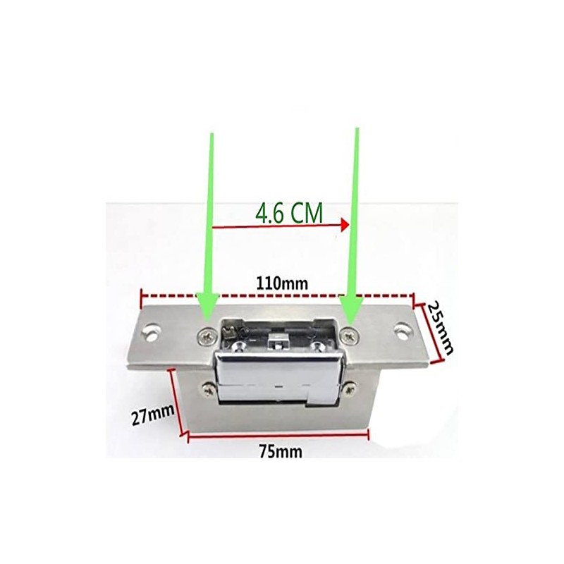 Sonew 12V Adjustable Narrow-Type Electric Strike Door Lock Double Unlock