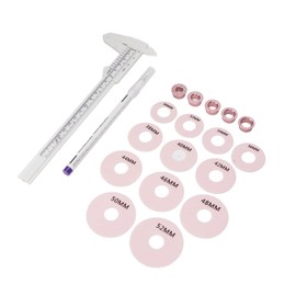 Areola 3D Tattoo Measuring Set, Areola Tattoo Measuring Set Marker with Wooden Box for Salon Use for Mastectomy Patients