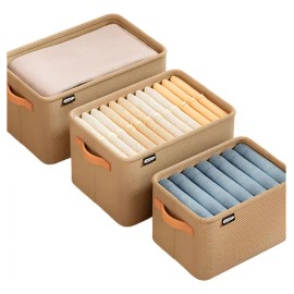 Juego De 3 Cajas De Almacenamiento De Tela Plegables