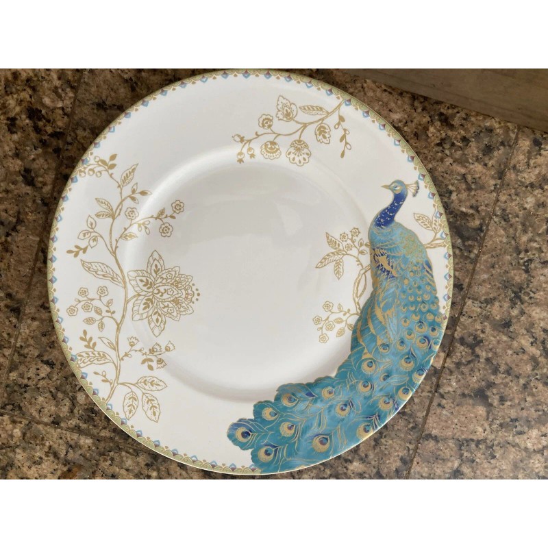 222 Fifth 4 piece 222 Fifth Peacock Garden Dinner Plate