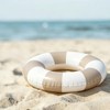 Whaline 4Pcs Inflatable Swimming Float Toy Striped Swim Ring Fun