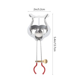 Marching Fork Flute Trumpet Saxophone Marching Clamp Lyra Sheet Music Clip Stand Instrument Holder Binder (Silver) Trombone