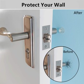 Door Knob Stopper Rubber Wall Protector, Door Knob Bumpers for Wall, 36PCS Small Door Stopper and 20 PCS Bumper Pads, Bumpers Doorstop, Cabinet Door Wall Protector