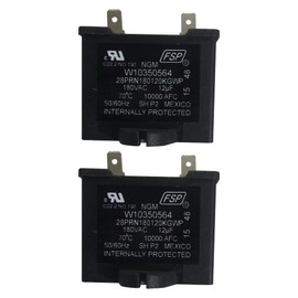2 pcs W10350564 Refrigerator Compressor Capacitor Fit for Whirlpool Maytag Running Capacitors, Refrigerator Start Relay Device Replace 2683570 AP6020176 PS11753490