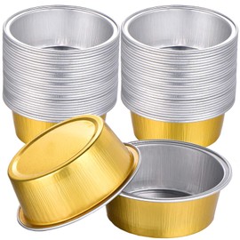 Maitys 50 Pieces Wax Melting Bowl Mini Wax Melting Bowls Bean Aluminum Foil Hair Removal Tool Container for Hair Removal
