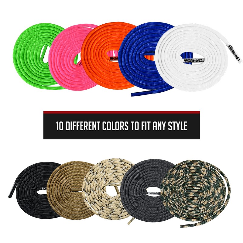 IRONLACE Shoelaces, Shoelaces, Runners, Hikers, Boots, Casual Shoes, 1 Pair,
