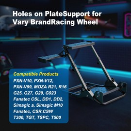 PXN A10 Racing Wheel Stand Simulator Cockpit Wheel Stand Shifter Mount Gaming Wheel Stand fit for PXN V9 V9GEN2 V10 V99 VD4 VD6 VD10 T300RS T300 TGT TSPC T500 G27 G920 G923 R5 R9 R16 R21 CSL DD1 DD2 (NOT Included Steering Wheel, Pedal & Handbrake)