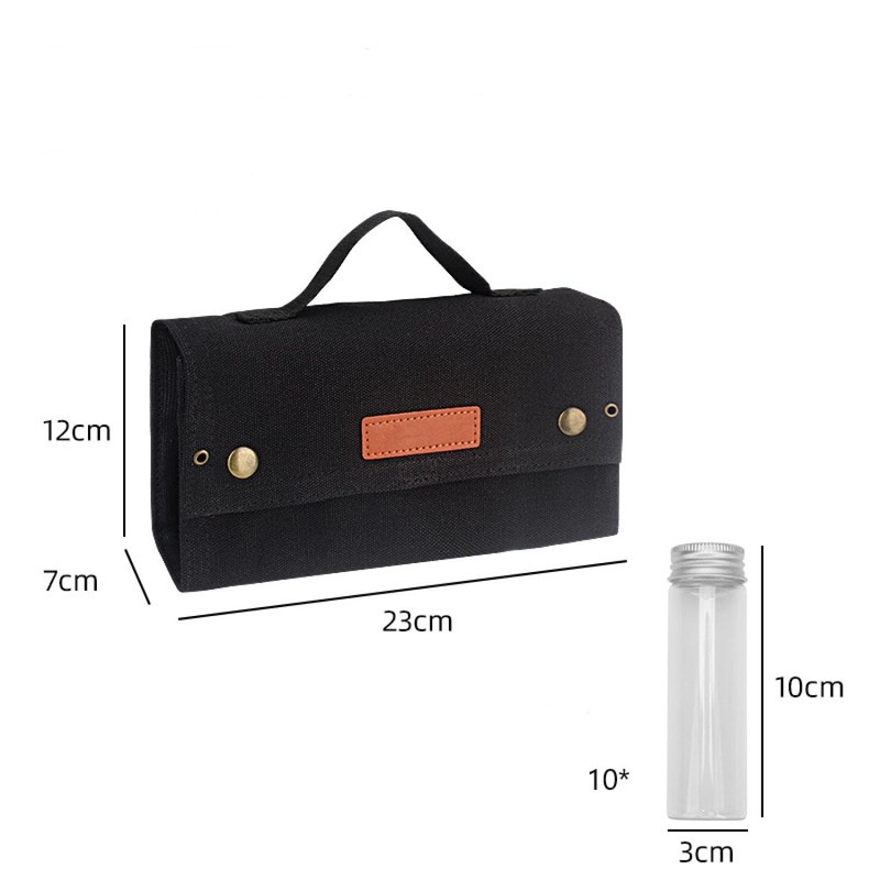 Travel Spice Kit, Portable Spice Bag with 10 Spice Jars,