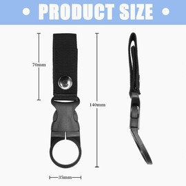 UYVPAER Pack of 6 Water Bottle Buckle Holder, Belt Carabiner Bottle Holder Clips Bottle Clip Belt Outdoor Webbing Carabiner Hook for Travel Fishing Hiking Camping