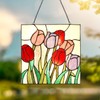 HomeBeauty PA0004 Stained Glass Hanging Panel-12 Wx12 H Window Suncatcher