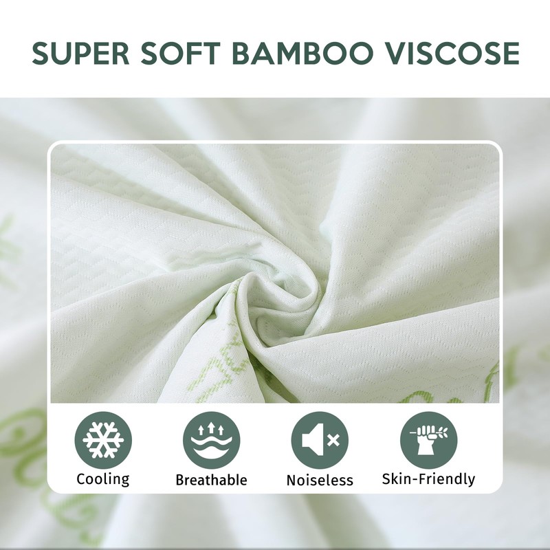 Premium 100% Waterproof King Mattress Protector, Breathable Mattress Cover King