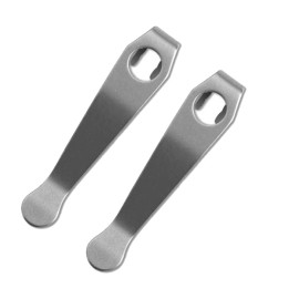 Unbranded 2PC Titanium Deep Carry Wire Clip Black Fits Spyderco Para 3 Sage 5 Kapara Manix