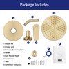 Lavatrum Brush Gold Shower Head and Handle Set Single Spray