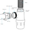 SPARES2GO Waste Bottle 40mm Basin Bidet Urinal Bathroom Kitchen 75mm