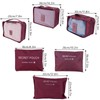 6-Piece Set Clothes Sorting Bag Luggage Packaging Organiser with Storage
