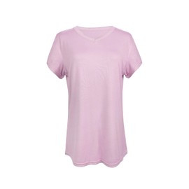 Fashion by Mirabeau Short Sleeve Lounge Shirts (Large, Ashley Pink)
