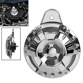 Unbranded Chrome 110dB Horn Speaker Cover For Harley Dyna Super Glide FXD Road Glide FLTRX