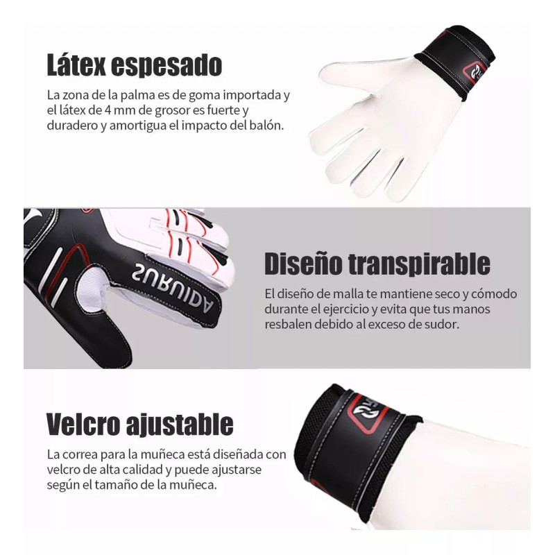 Guantes Profesionales Con Varillas Para Portero De Fútbol