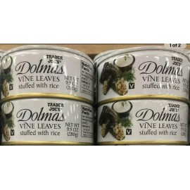 Trader Joe’s  DOLMAS GRAPE VINE LEAVES STUFFED WITH RICE - 4 cans -