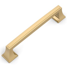 Amerdeco 10 Pack Champagne Bronze Cabinet Pulls 5Inch(128mm) Hole Center Cabinet Hardware Kitchen Cabinet Handles for Bathroom Drawer Pulls Dresser Pulls ZH0010