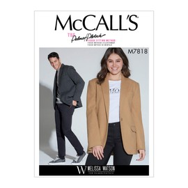 McCall Pattern Company McCall's M7818XN Women's and Men's Formal Jacket Sewing Patterns by Melissa Watson for Palmer/Pletsch, Sizes XL-XXXL, XXL, White