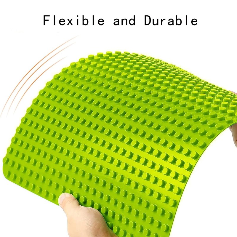 2 Baseplates for Large Blocks, Baseboard Compatible with Duplo &