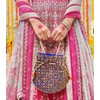 Purpledip Bolsa Potli (bolso con cordón): bordado de lentejuelas de