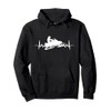 Snowmobile Heartbeat Funny Motor Sled Winter Sports Gift Pullover Hoodie