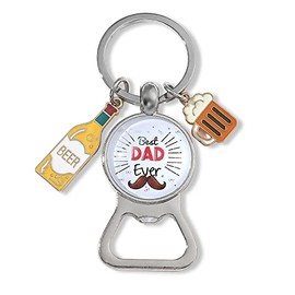 Best Dad Ever Gifts from Daughter Son Bottle Opener Keychain for Dad Daddy Christmas Birthday Gift from Kids Father's Day Gifts for Dad Father Bottle Opener Key Chain