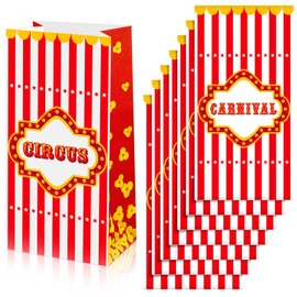 Epakh 24 Pieces Carnival Bags Paper Carnival Gift Bags Carnival Treat Bags Goody Bags Party Carnival Party for Treats Carnival Party Favors Decorations Supplies for Circus Party Favors Birthday Party