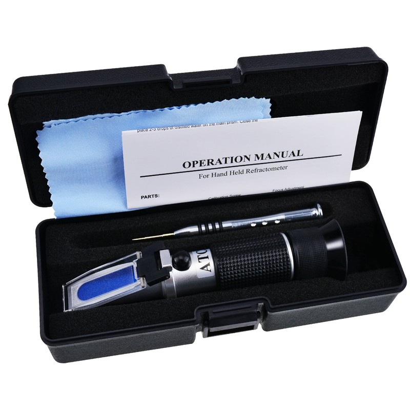 4-in-1 Antifreeze Refractometer, Coolant Refractometer with ATC for Checking Car