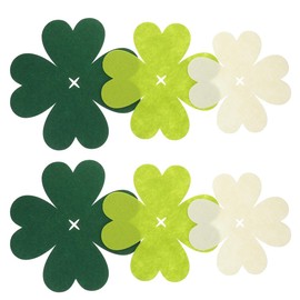 DECHOUS Pan Protector, Pot Protector, Pan Pad, Nonwoven Fabric, Flower Shape, Protective Sheet, Stacking Sheet, Heat Resistant, Anti-Slip, Pot Protector, Cookware, Set of 6, Green