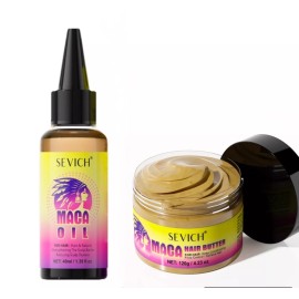 Maani Essence Maca Root Powder Hair Butter Oil + MACA Hair Oil Black Maca Hair Mask - OIL