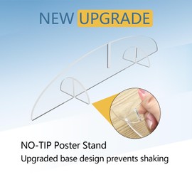 6 Pcs Acrylic Poster Board Stand Holder Set, Double-Sided Clear Tabletop Sign Display for Menus Flyers Photos, 1/4" Thick Sturdy Frame for Home Office Restaurant Store Retail (Clear)