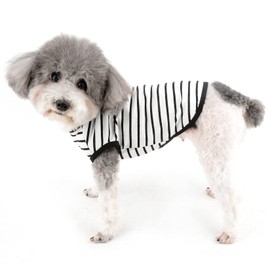 RANPHY Dog Clothes, T-Shirt, Spring and Summer, Small Dogs, Pet Clothes, Striped Pattern, Vest, Sleeveless, Tank Top, Ultra Small Dogs, Puppies, Cute, Dog Wear, Breathable, Mesh, Cute, Stylish, Dog