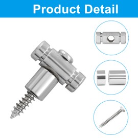 Marvexi 2Pcs SIlver Roller String Guides String Trees, Guide Replacement Part,Compatible with Fender Stratocaster and Telecaster Electric Guitars