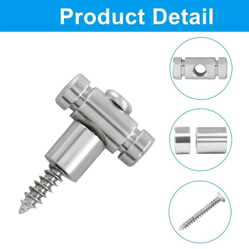 Marvexi 2Pcs SIlver Roller String Guides String Trees, Guide Replacement