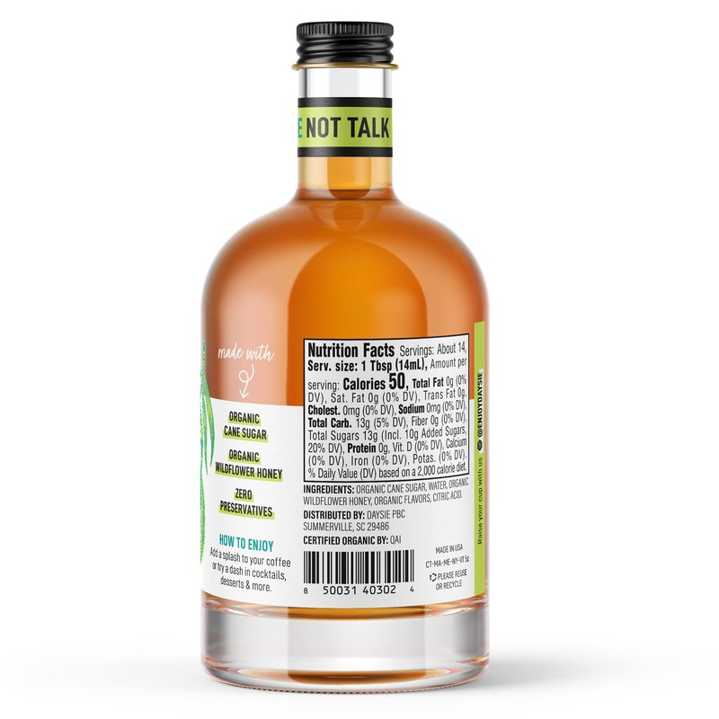 Daysie Coconut Almond (3-Pack) Certified Organic Syrup, 200ml