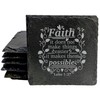 Faith and Hope: Laser Etched Scripture Coasters | Laser Engraved
