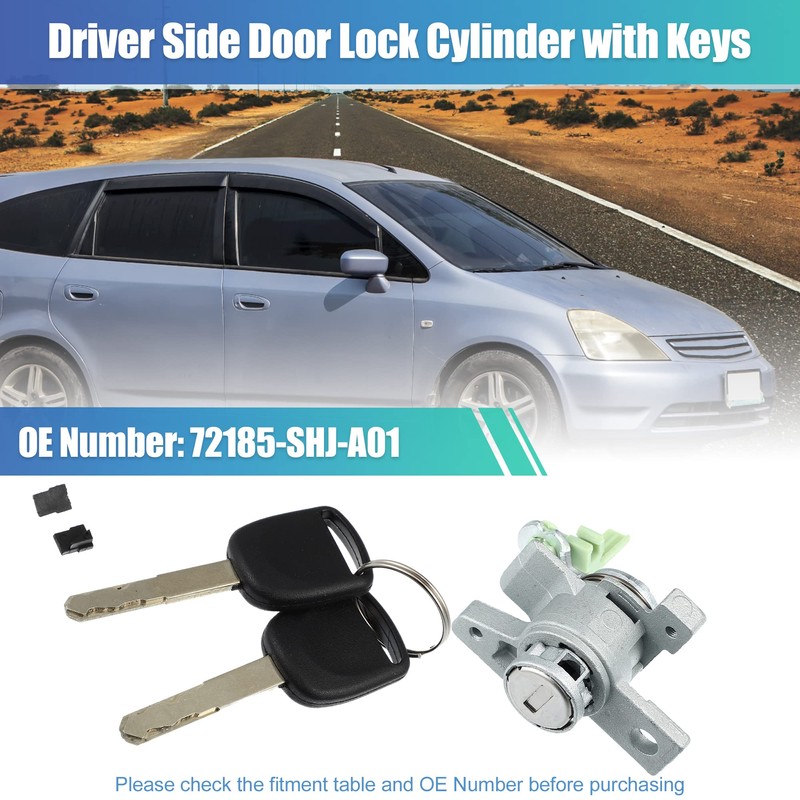 X AUTOHAUX 1 Set Door Lock Cylinder Set Kit with