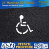 Pavement Stencils - 21 inch - Handicap - ADA Stencil