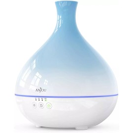 Anjou AD012 500ml Cool Mist Humidifier Aromatherapy Diffuser with Free Oil DI61 - Blue
