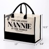 Gift for Grandma Mom, The Greatest Nannie Bag, Canvas Bag