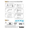 Deebior Side Window Visor Wind Vent Deflector fit for 1997-2017